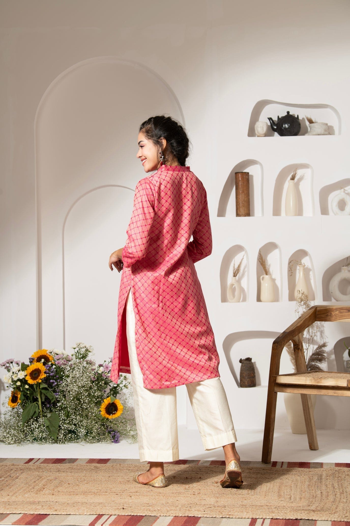 Cotton Kurti Set In Onion Pink Color | Pink kurti, Pink color combination,  Stylish dresses